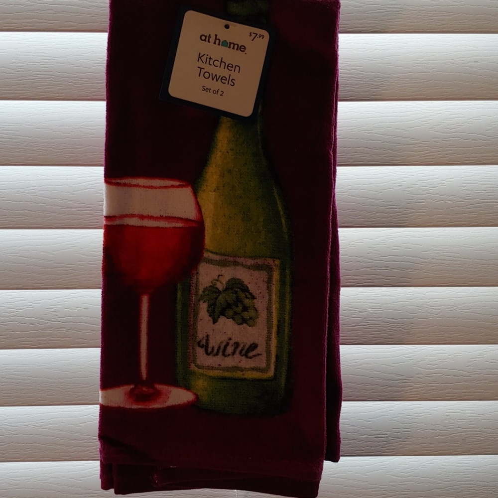 Kitchen Towel Set *Wine* - Picture 2 of 5